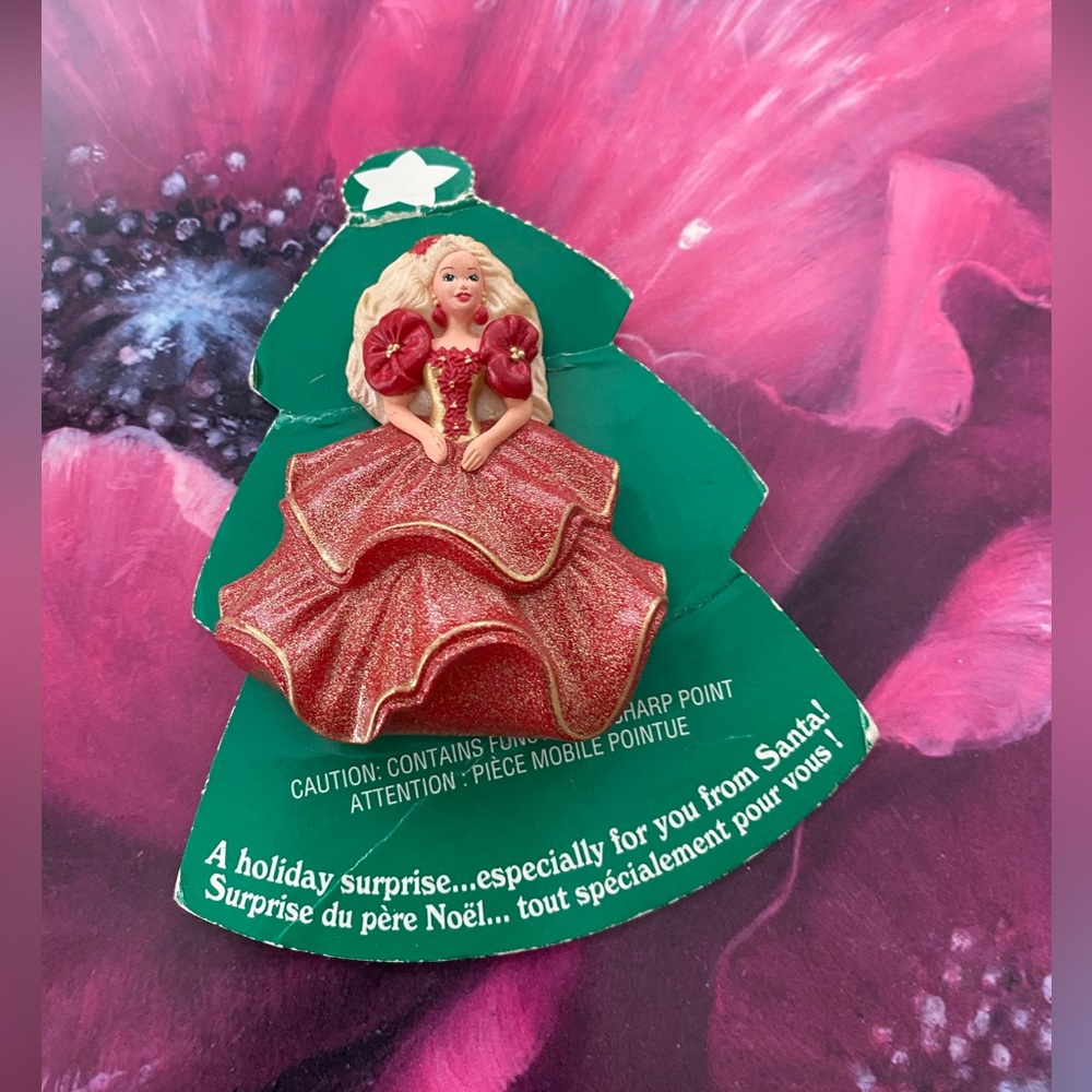 Vintage Hallmark 1995 Holiday Barbie Pin